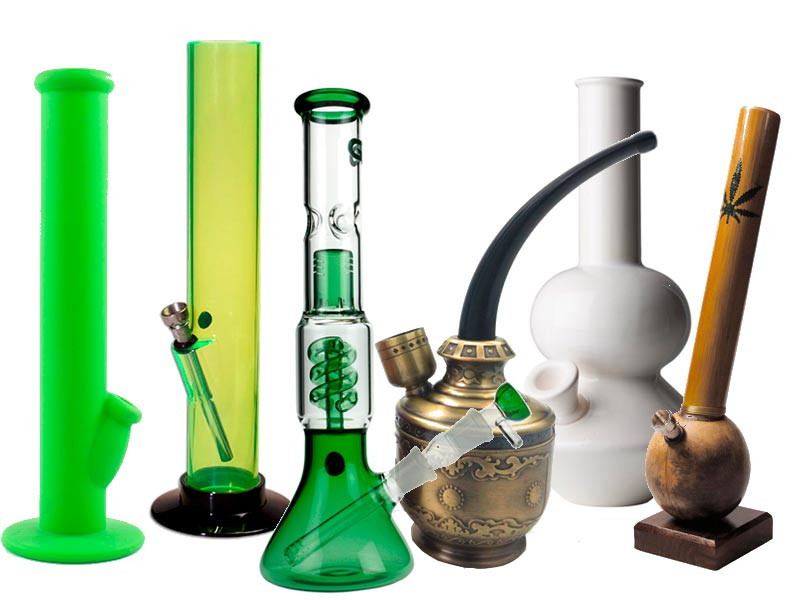 Бонги из различных материалов Виды бонгов