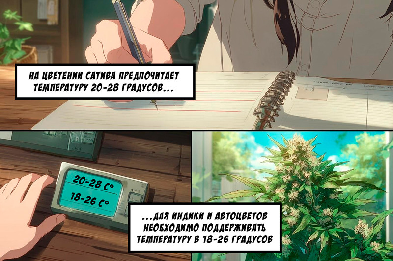 Воздействие критической температуры на коноплю